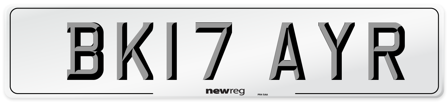 BK17 AYR Number Plate from New Reg